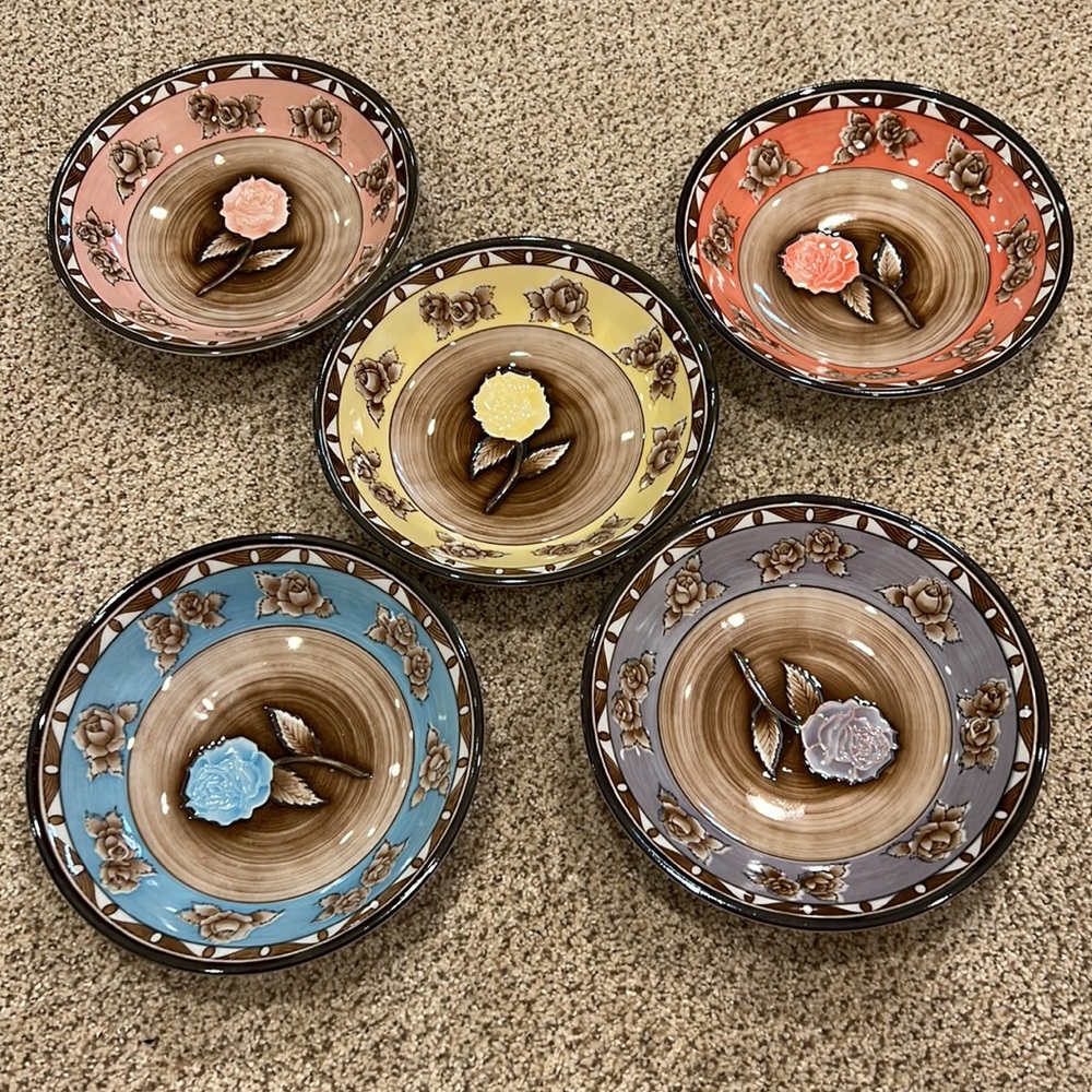 Set of 5 Japanese bowls